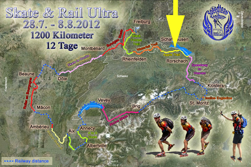 Skate & Rail Ultra 2012, route map made by Michael Seitz.