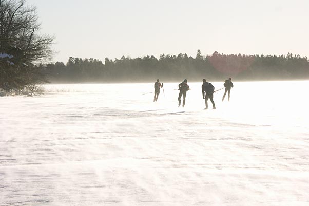 Lake Mälaren, ice skating.