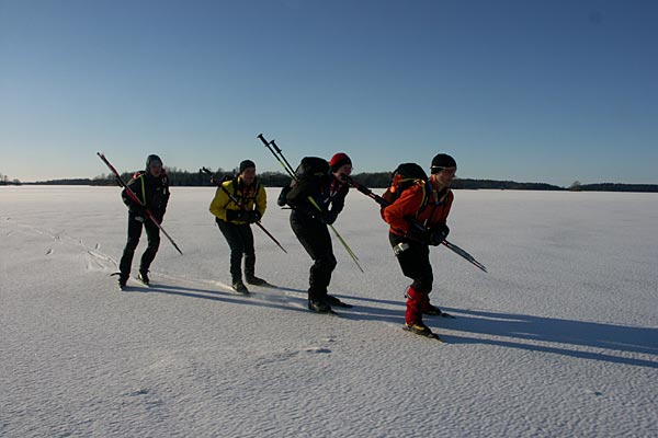 Lake Mälaren, ice skating.