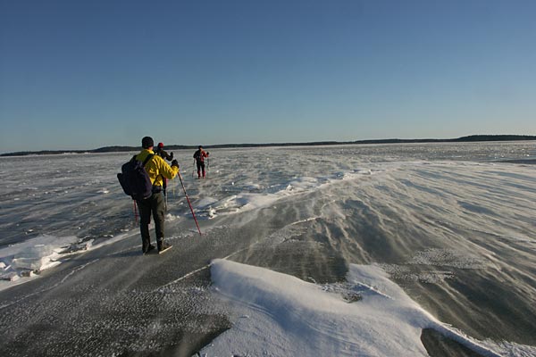 Lake Mälaren, ice skating.