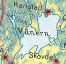 Lake Vänern, map