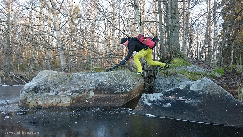 Ice skating the area of Skinnskatteberg