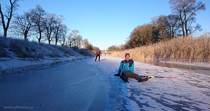 Ice skating on lake Mälaren 2014.