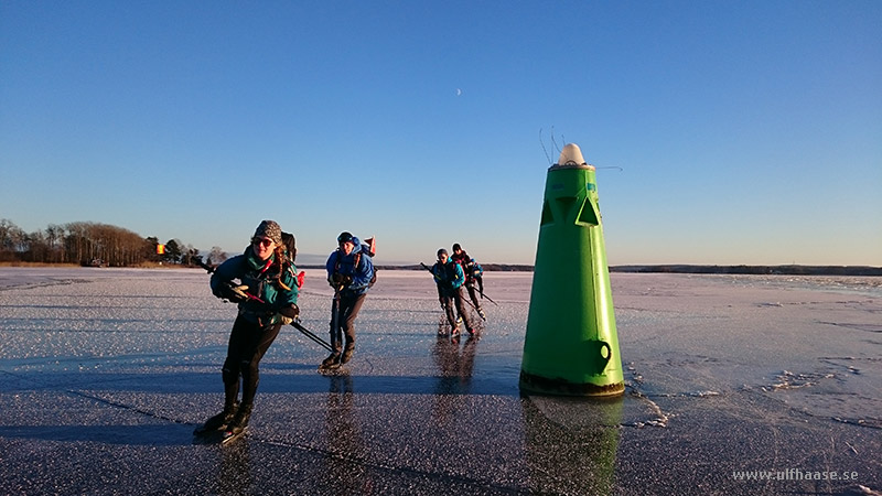 Ice skating on lake Mälaren 2014.
