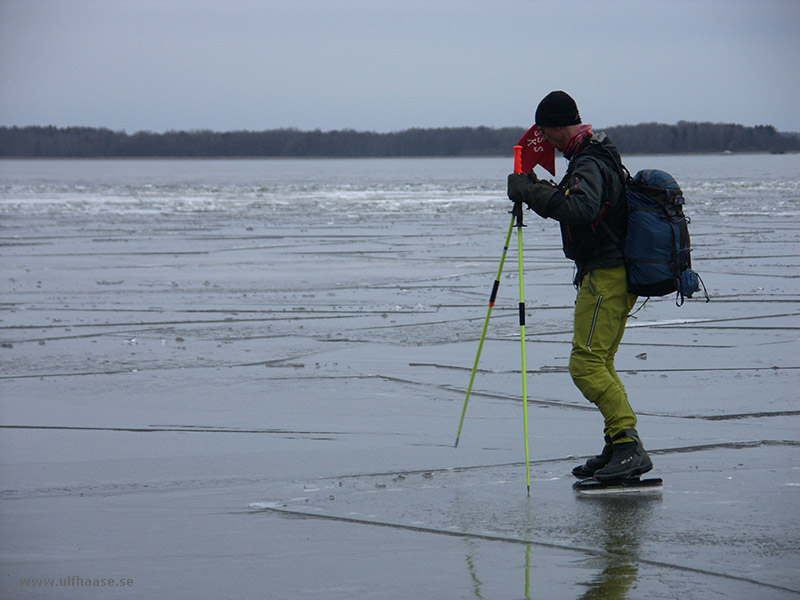 Ice skating on Lake Mälaren 2015.