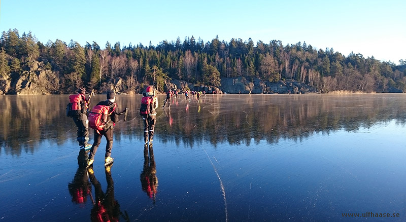 Ice skating in the Stockholm area, 2015.