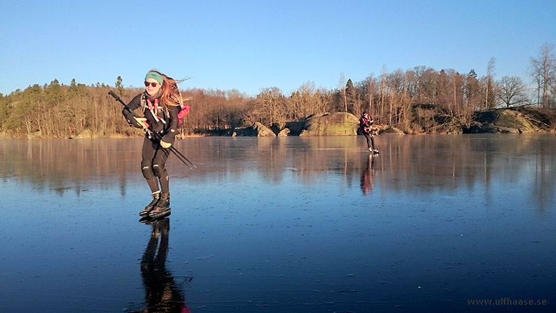 Ice skating in the Stockholm area, 2015.