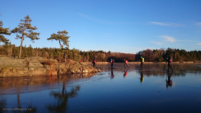 Ice skating in the Stockholm area, 2015.