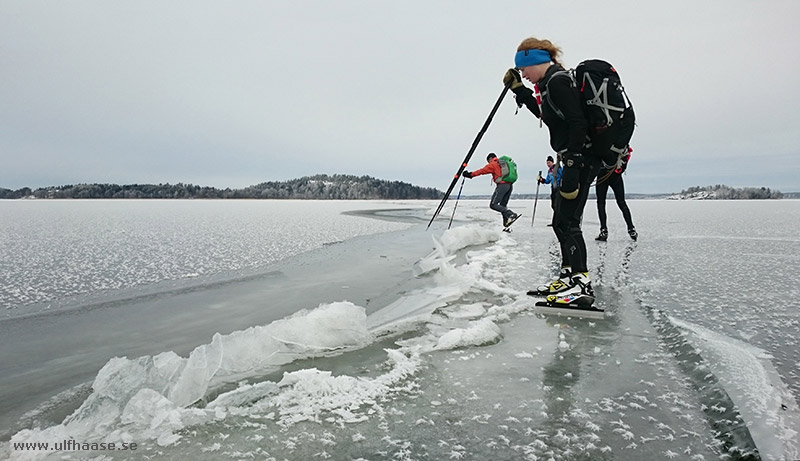 Ice skating on Lake Mälaren 2016.
