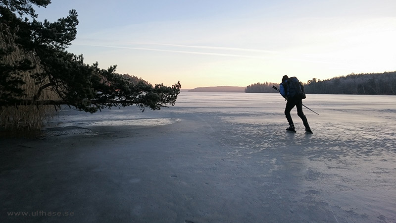 Ice skating on Lake Mälaren, March 2016.