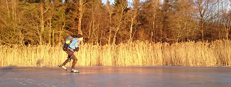Ice skating on Lake Mälaren, March 2016.