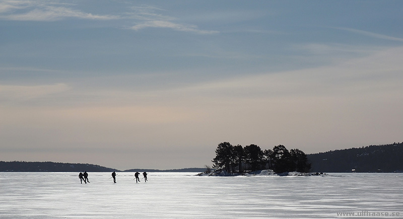 Ice skating in the Stockholm archipelago.