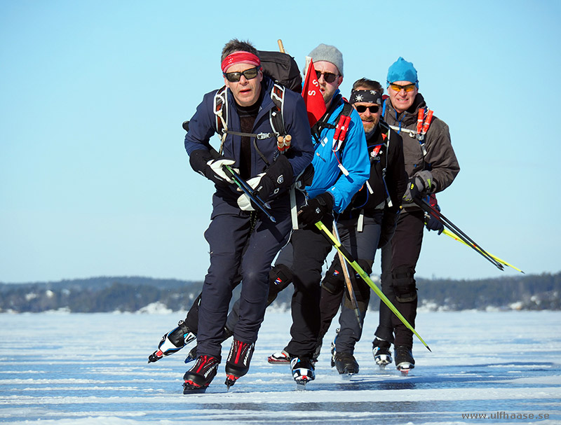 Ice skating in the Stockholm archipelago.