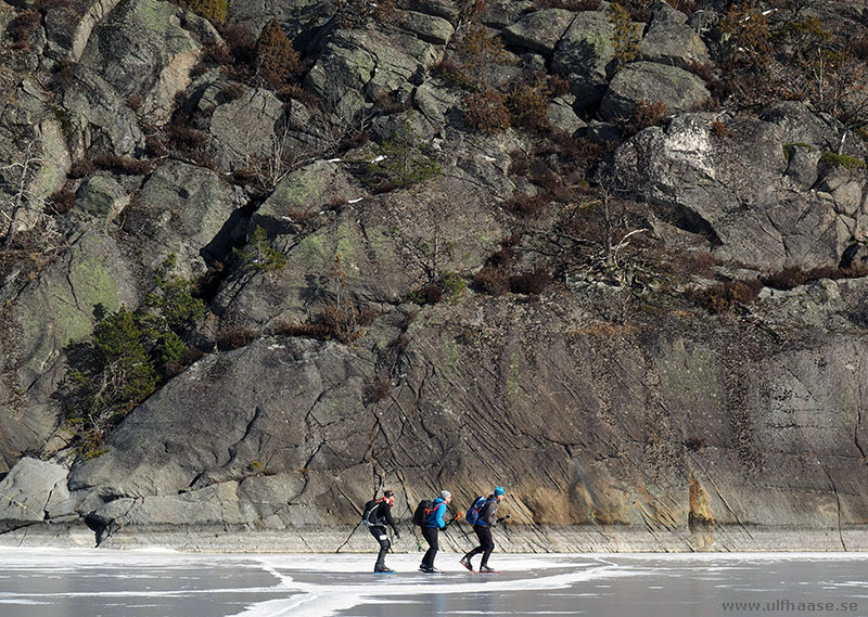 Ice skating in the Stockholm archipelago.