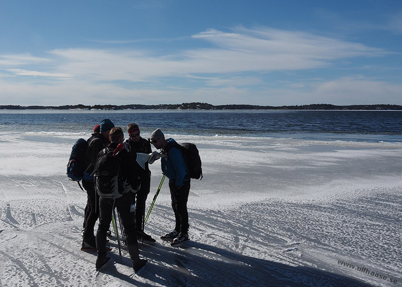 Ice skating in the Stockholm archipelago.