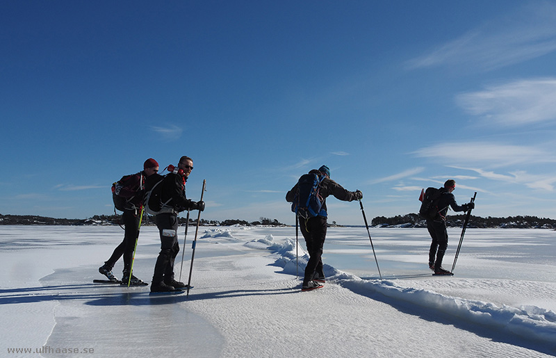 Ice skating in the Stockholm archipelago.