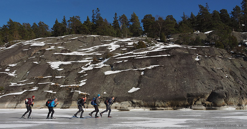 Ice skating in the Stockholm archipelago.