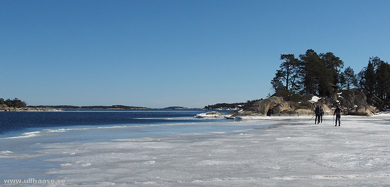 Ice skating in the Stockholm archipelago.