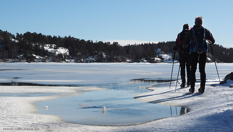 Ice skating in the Stockholm archipelago.