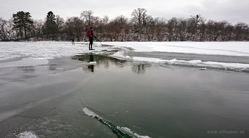 Ice skating on Lake Mälaren.