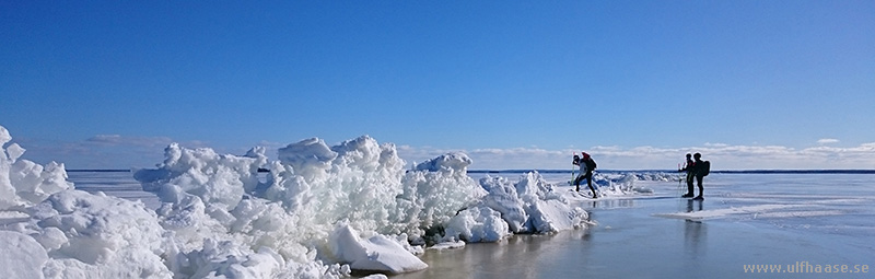 Ice skating on Lake Hjämaren.