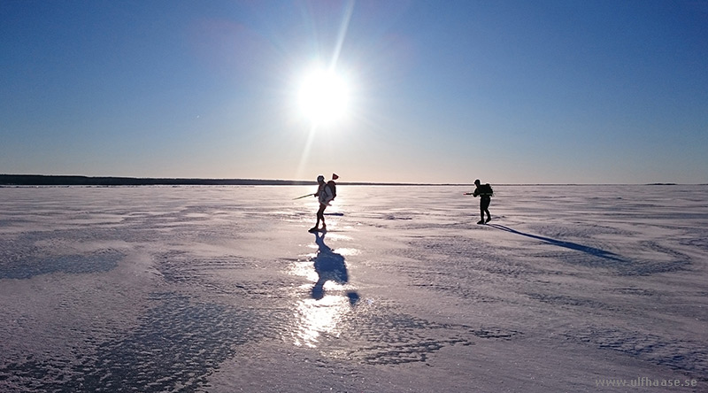 Ice skating on Lake Hjämaren.