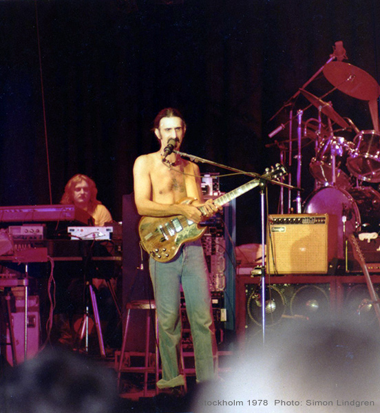 Frank Zappa in Stockholm 1978. Photo: Simon Lindgren.