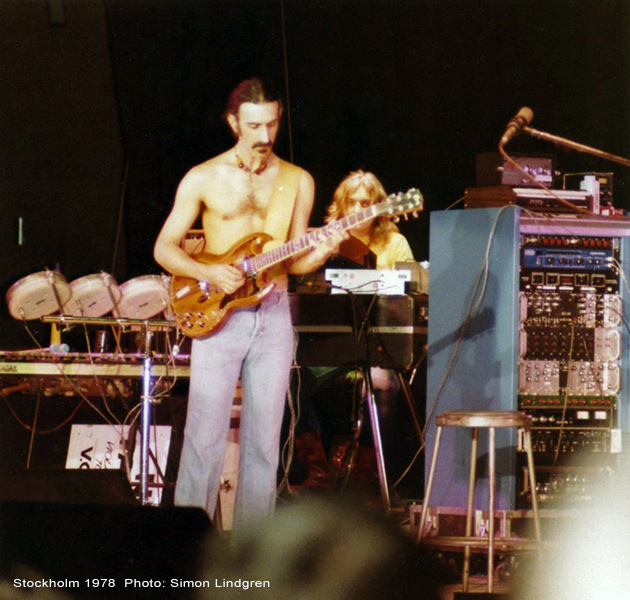 Frank Zappa in Stockholm 1978. Photo: Simon Lindgren.