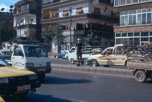 Inline skating in Damascus, Syria