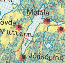 Lake Vättern, map