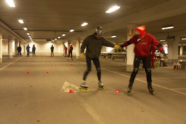 Lucia inline skating.