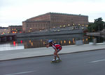 Morning skating on inlines in Stockholm.