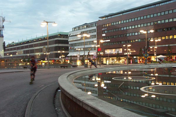 Morning skating on inlines in Stockholm.