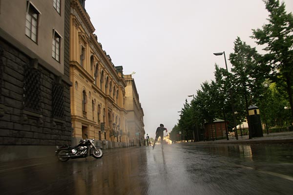 Morning skating on inlines in Stockholm.