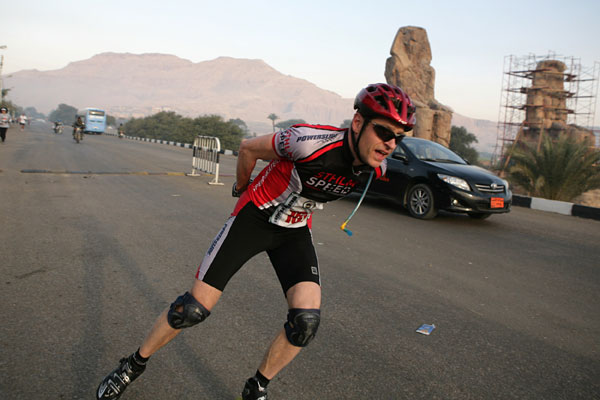 Egyptian Marathon, Luxor 2010, inline skating.