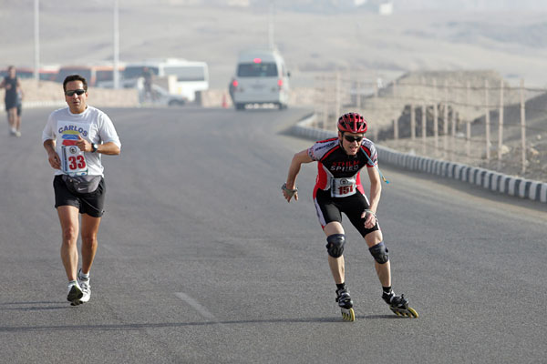 Egyptian Marathon, Luxor 2010, inline skating.