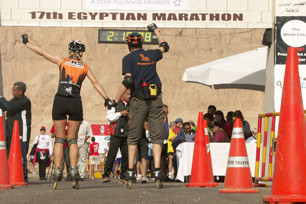 Egyptian Marathon, Luxor 2010, inline skating.