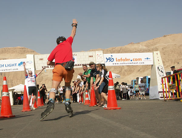 Egyptian Marathon, Luxor 2010, inline skating.