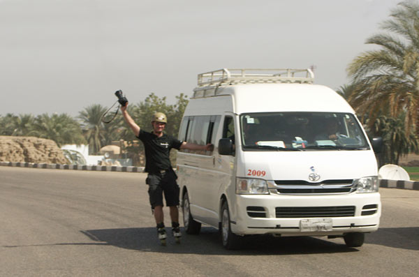 Egyptian Marathon, Luxor 2010, inline skating.