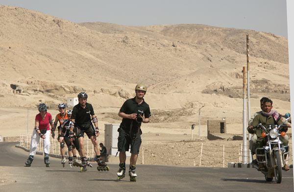 Egyptian Marathon, Luxor 2010, inline skating.