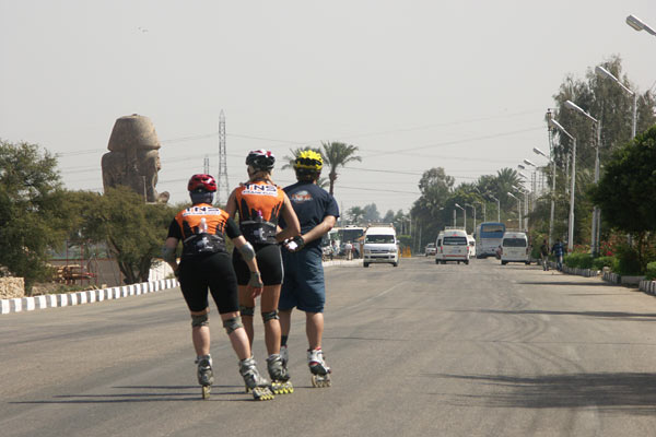 Egyptian Marathon, Luxor 2010, inline skating.