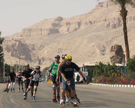 Egyptian Marathon, Luxor 2010, inline skating.