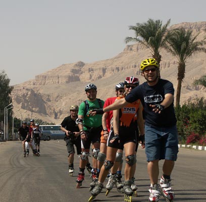 Egyptian Marathon, Luxor 2010, inline skating.