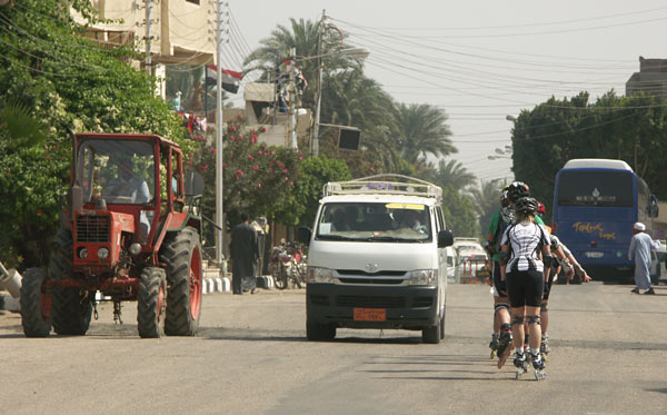 Egyptian Marathon, Luxor 2010, inline skating.