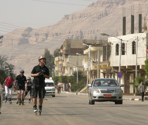 Egyptian Marathon, Luxor 2010, inline skating.