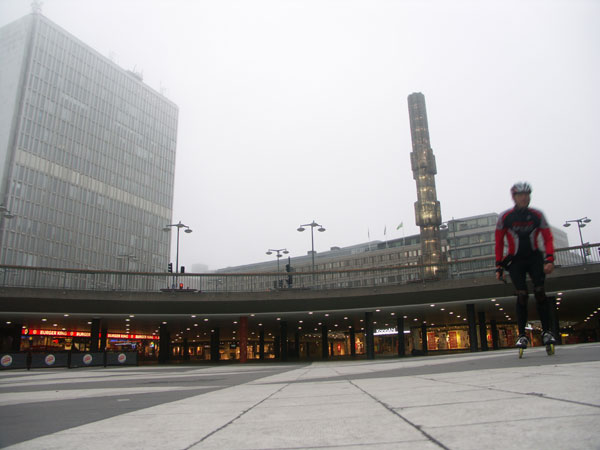 Morning skating on inlines in Stockholm.