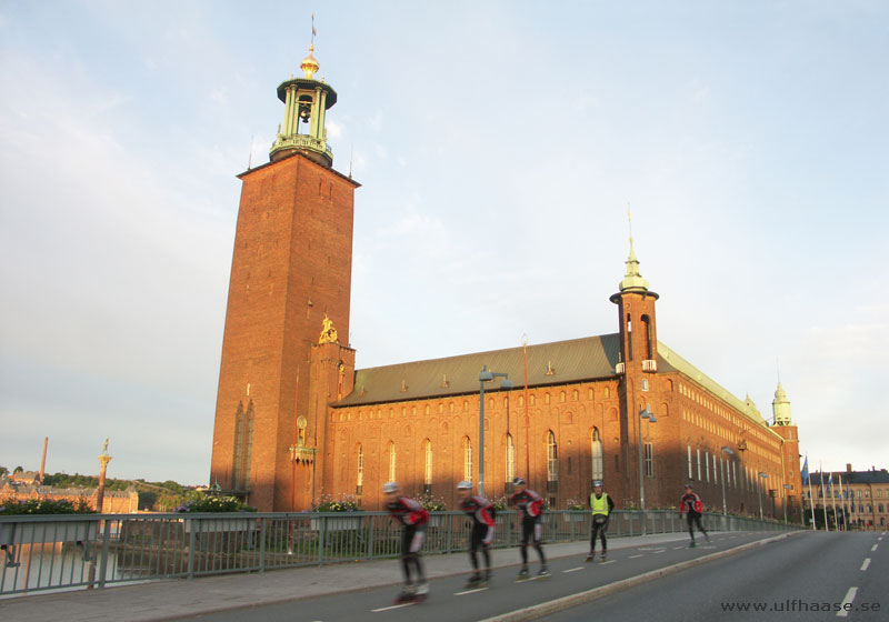 Morning skating on inlines in Stockholm.