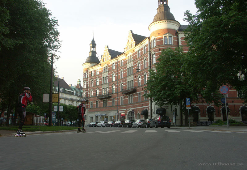 Morning skating on inlines in Stockholm.