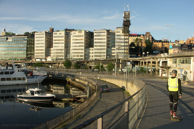 Morning skating on inlines in Stockholm.