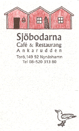 Visitkort Sjöbodarna Café & Restaurang